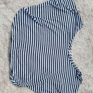 Striped Flowy Mid-length Top